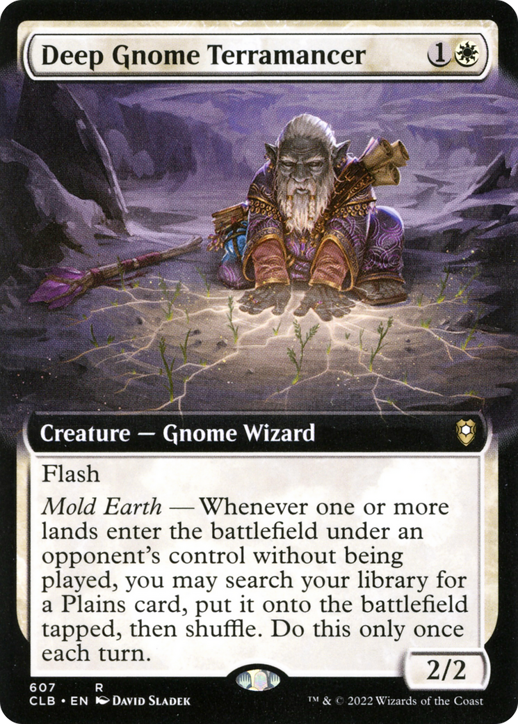 Deep Gnome Terramancer (Extended Art) (CLB-607) - Commander Legends: Battle for Baldur's Gate: (Extended Art)
