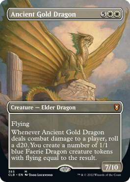 Ancient Gold Dragon (Borderless) - Commander Legends: Battle for Baldur's Gate (CLB)