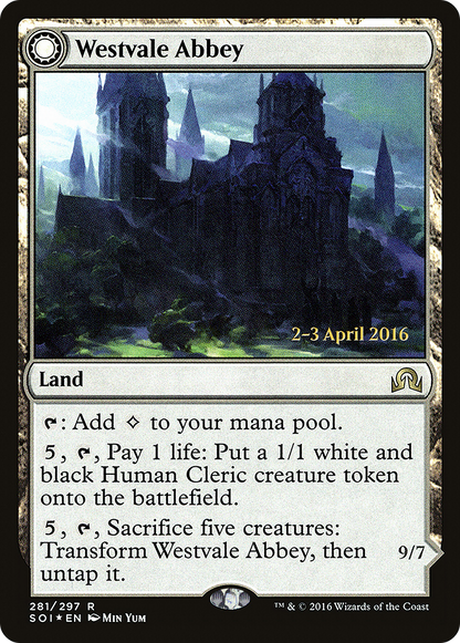 Westvale Abbey (PRE-281) - Shadows over Innistrad Promos: (Double Faced Transform) Foil