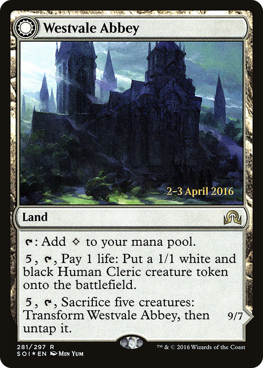 Westvale Abbey (PRE-281) - Shadows over Innistrad Promos: (Double Faced Transform) Foil