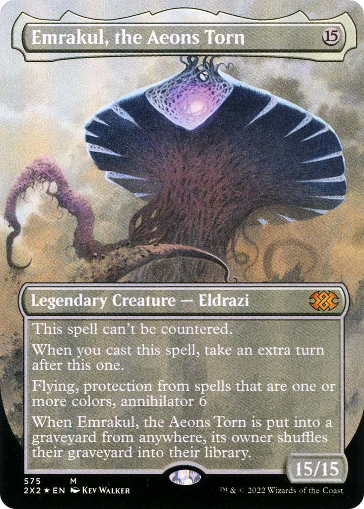 Emrakul, the Aeons Torn (Textured Foil) (2X2-575) - Double Masters 2022 (Borderless) Foil