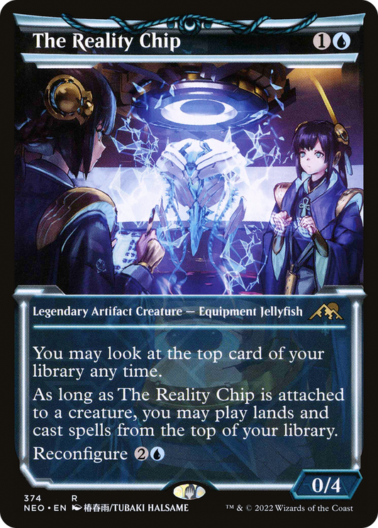 The Reality Chip (Showcase) (NEO-374) - Kamigawa: Neon Dynasty: (Showcase) Foil