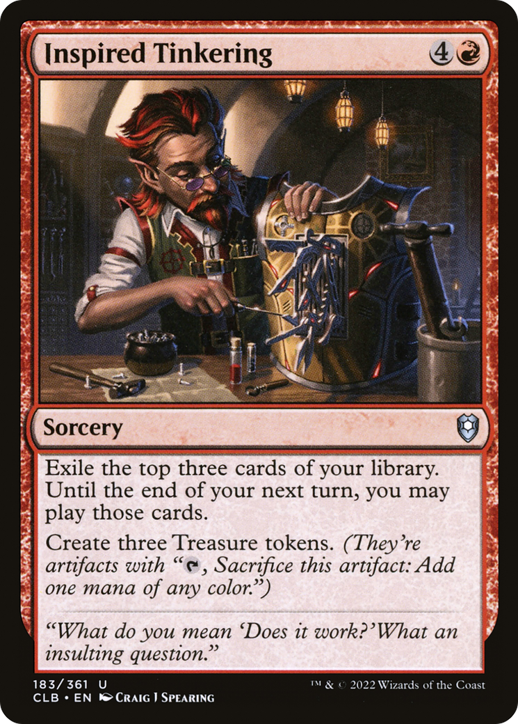 Inspired Tinkering (CLB-183) - Commander Legends: Battle for Baldur's Gate