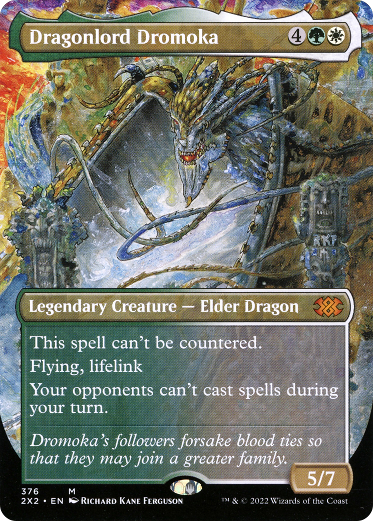 Dragonlord Dromoka (Borderless) (2X2-376) - Double Masters 2022 Foil