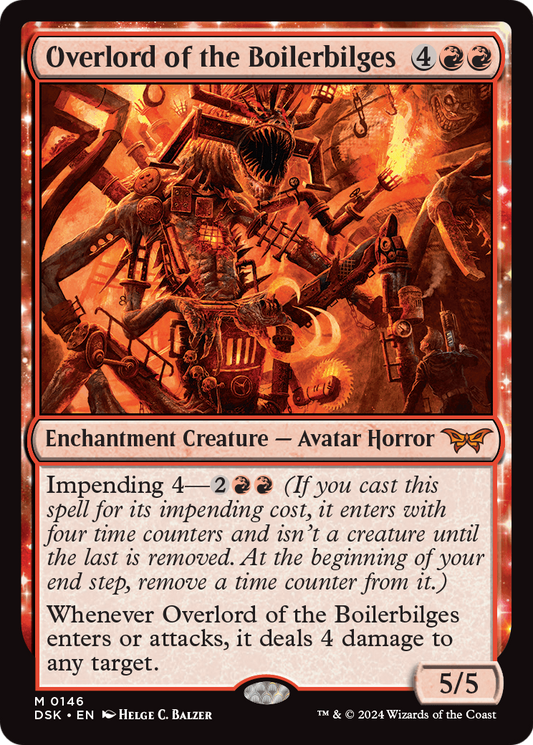Overlord of the Boilerbilges (DSK-146) - Duskmourn: House of Horror: (enchantment) Foil