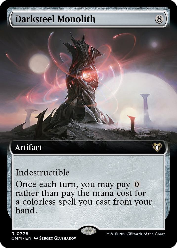 Darksteel Monolith (Extended Art) - Commander Masters (CMM)