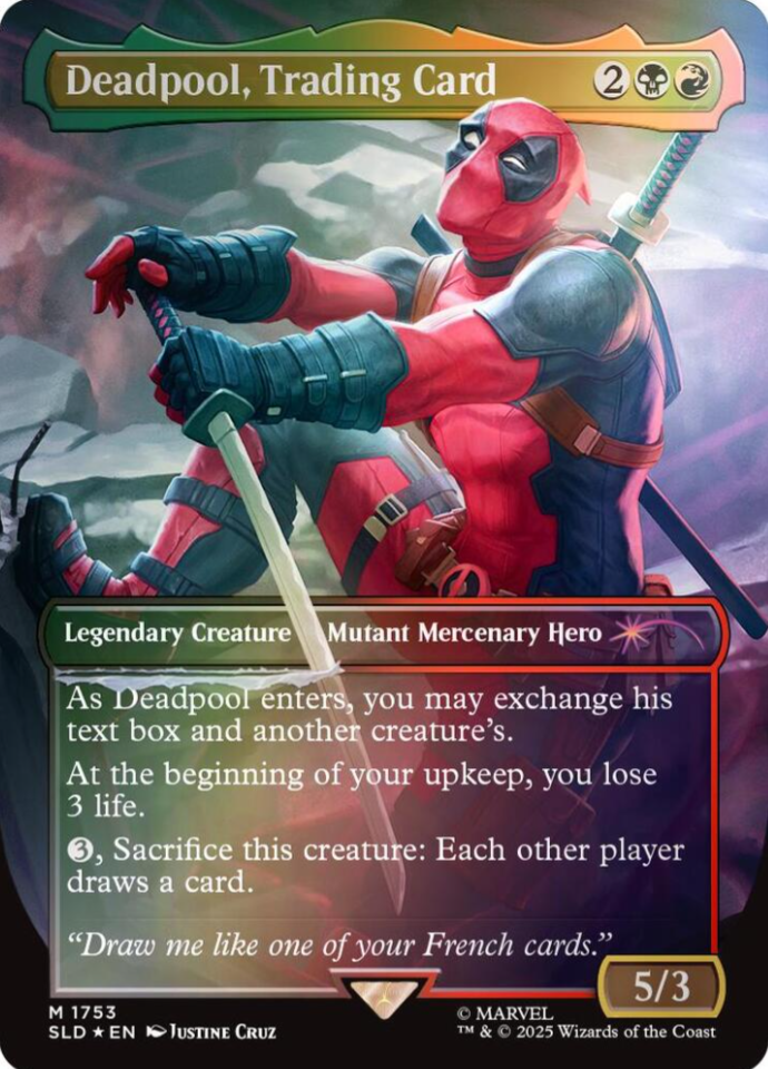 Deadpool, Trading Card (Rainbow Foil) - Secret Lair Drop Series (SLD)