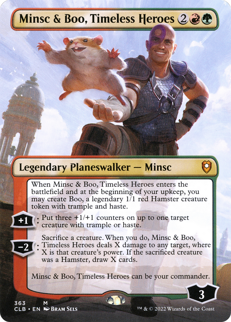 Minsc & Boo, Timeless Heroes (Borderless) (CLB-363) - Commander Legends: Battle for Baldur's Gate