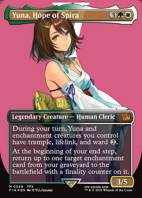 Yuna, Hope of Spira (Borderless) (Surge Foil)