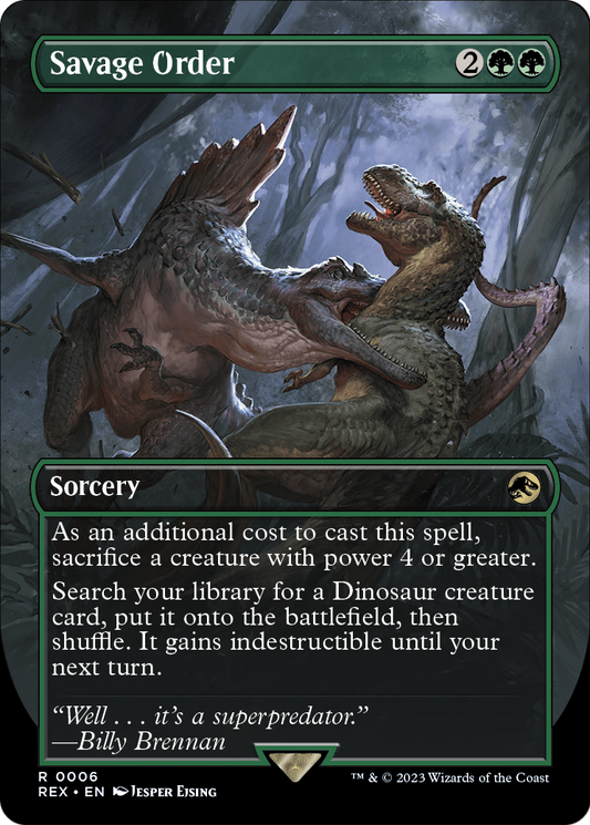 Savage Order (Borderless) (REX-006) - Jurassic World Collection