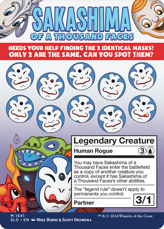 Sakashima of a Thousand Faces (SLD-1541) - Secret Lair Drop (Borderless) Foil