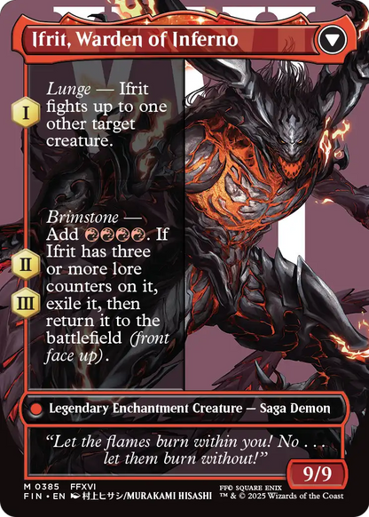 Clive, Ifrit's Dominant (0385) (Borderless) (FIN-385) - FINAL FANTASY: (enchantment)