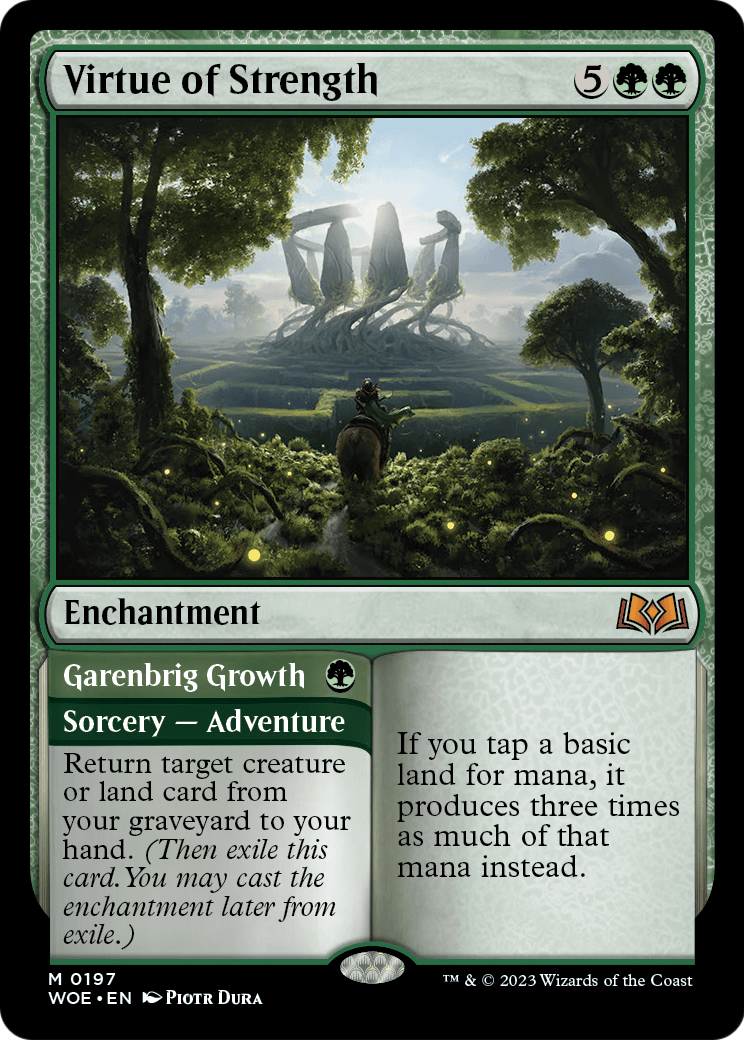 Virtue of Strength (WOE-197) - Wilds of Eldraine