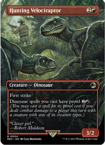 Hunting Velociraptor (Borderless) - Universes Beyond: Jurassic World Collection (REX)