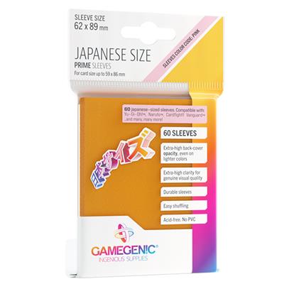 Gamegenic - PRIME Japanese Sized Sleeves Orange
