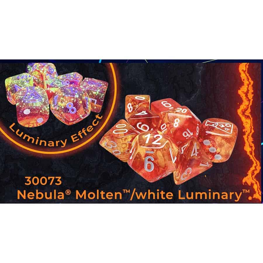 7CT LAB DICE (SERIES 9): NEBULA MOLTEN WITH WHITE